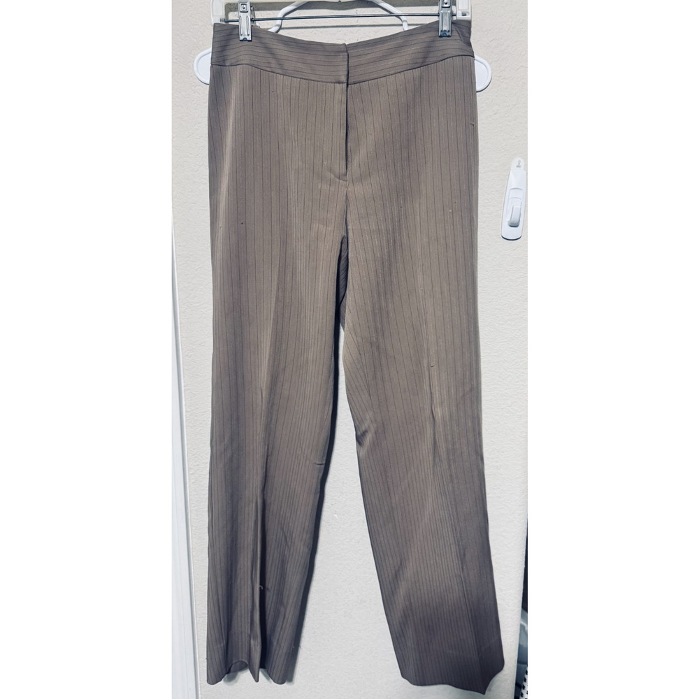 Courtenay Stretch Dress pants Womens sz 6 brown wide leg office career